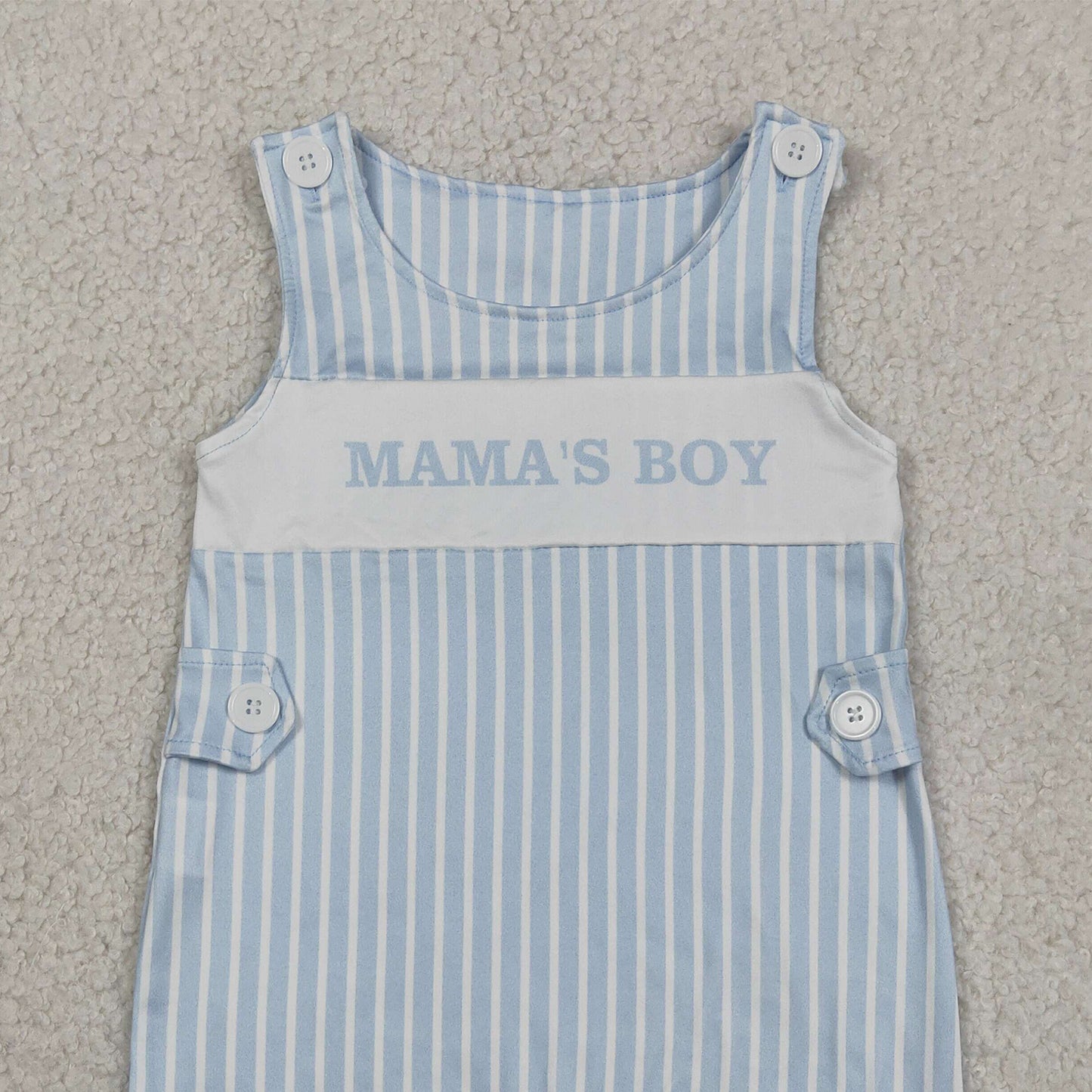 SR3972 RTS NO MOQ （In stock）Sleeveless stripe mama's boy baby summer romper
