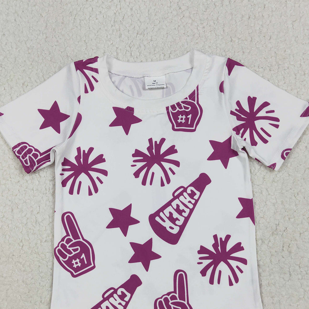 4.11 GT0993 RTS NO MOQ Baby Girls Summer Tops  girl clothes cheer girls summer top tshirt cheer summer tshirt