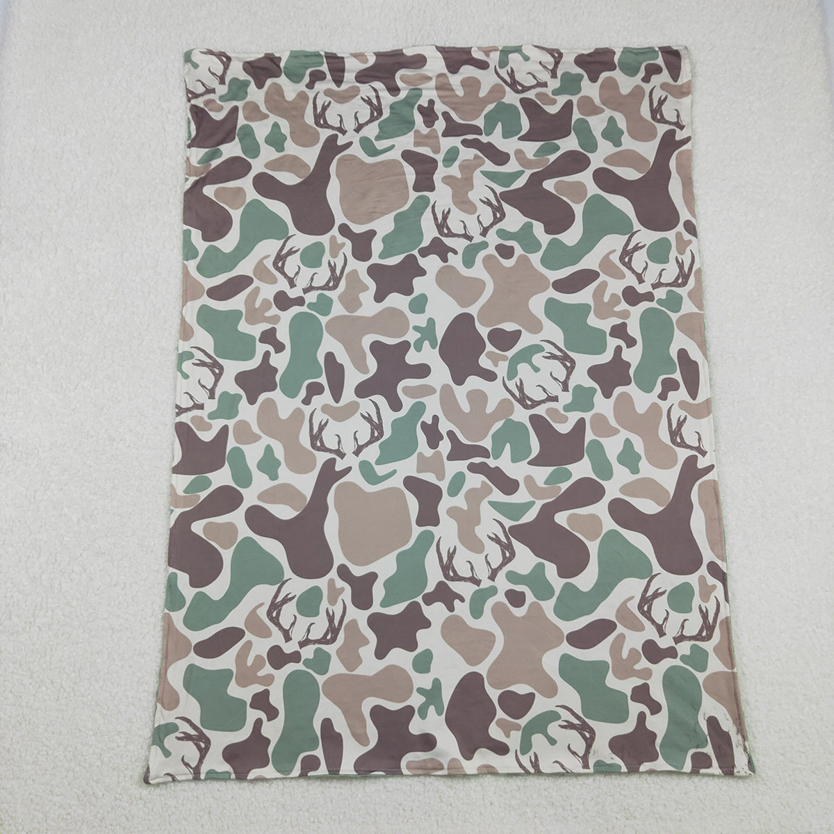 11.13 RTS NO MOQ （In stock）BL0226 Baby Kids Green Khaki Deer Camo Hunting Blankets
