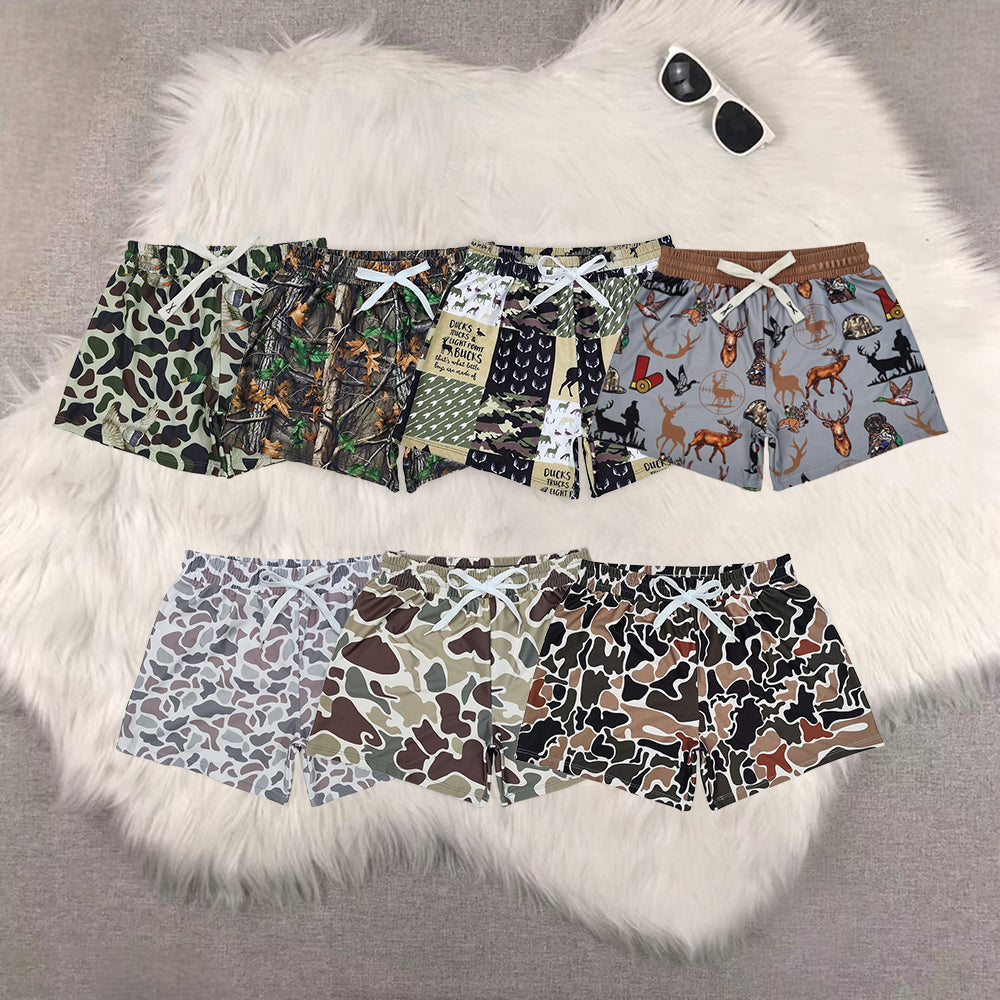 8.19 RTS Sibling Baby Boys Summer Swimsuits Camo kids boys summer swim trunks