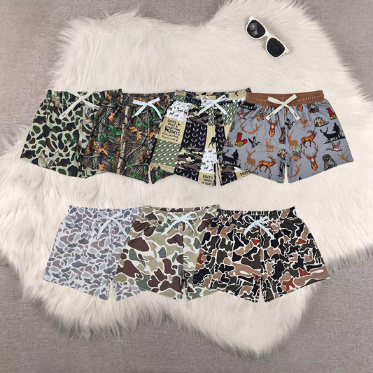 8.19 RTS Sibling Baby Boys Summer Swimsuits Camo kids boys summer swim trunks