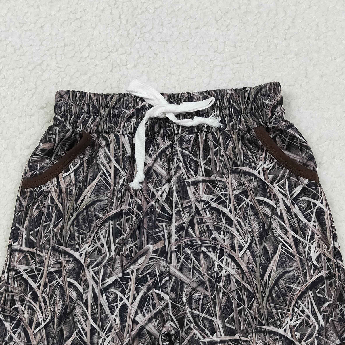 11.18 RTS NO MOQ （In stock）SS0674 Baby Boys Summer Shorts Baby Boys Leaves Camo Hunting Pockets Shorts Bottom