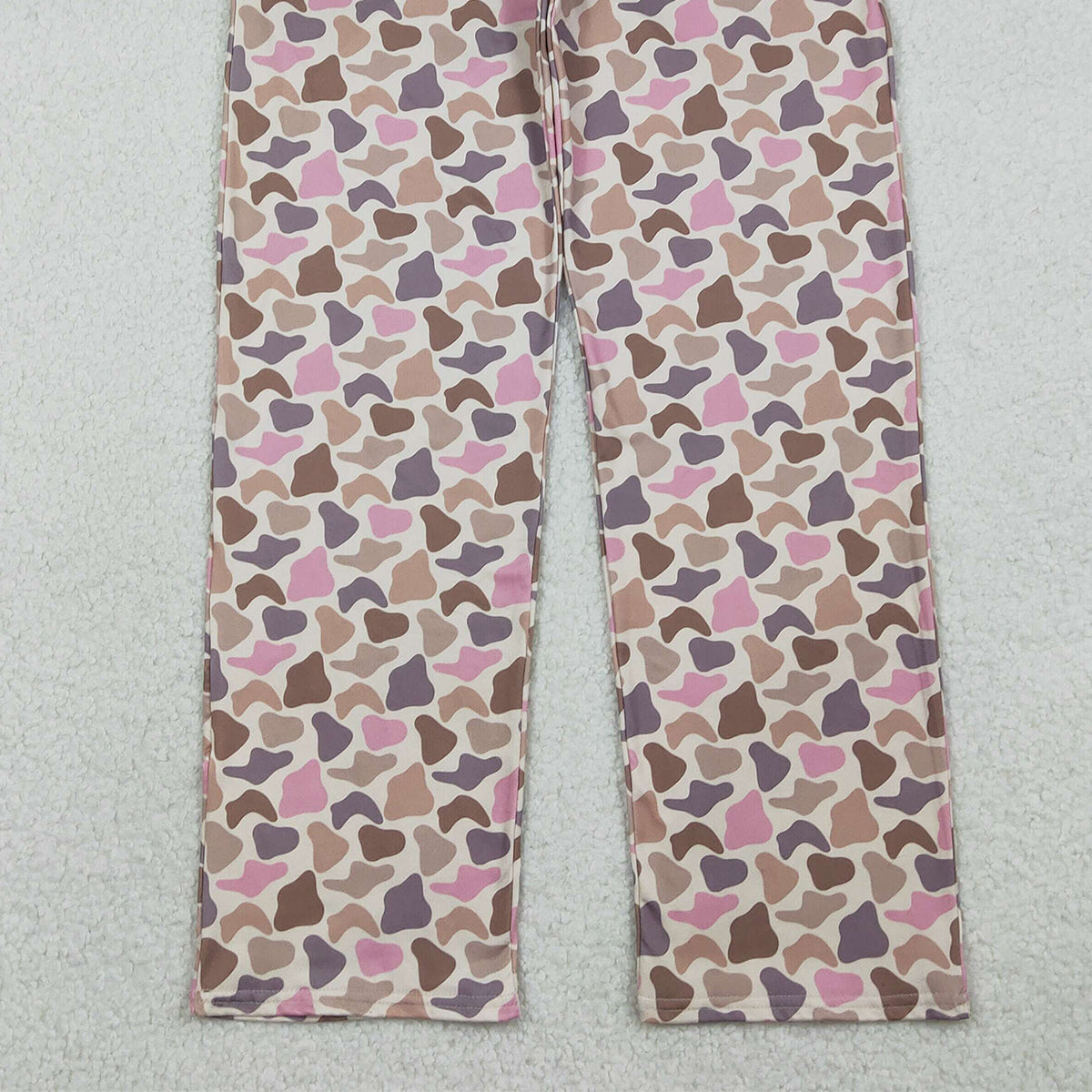 1.12 RTS NO MOQ （In stock）P1001 Adult Women Southern Pink Camo Pockets Straight Pants Bottom