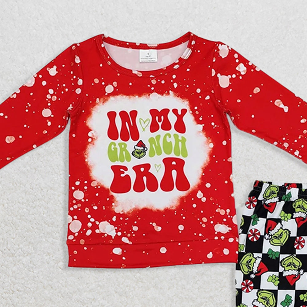 8.19 GLP1902 RTS NO MOQ Baby Girls Winter Outfits  Baby Girls Green Frog Era Tops Bell Pants Clothes Sets
