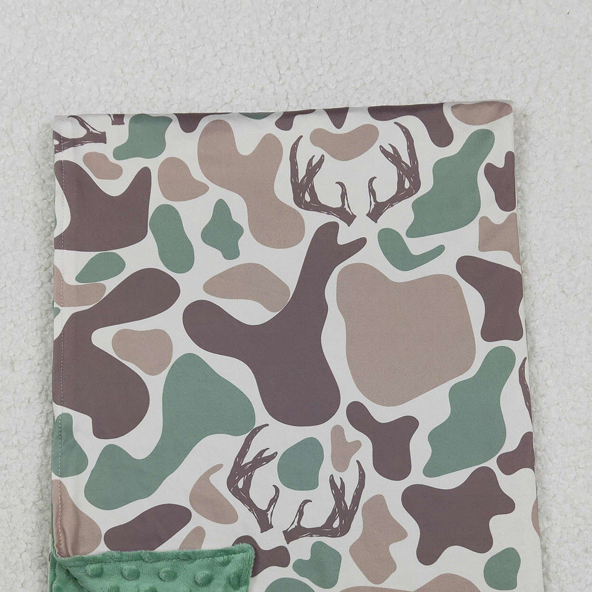 11.13 RTS NO MOQ （In stock）BL0226 Baby Kids Green Khaki Deer Camo Hunting Blankets
