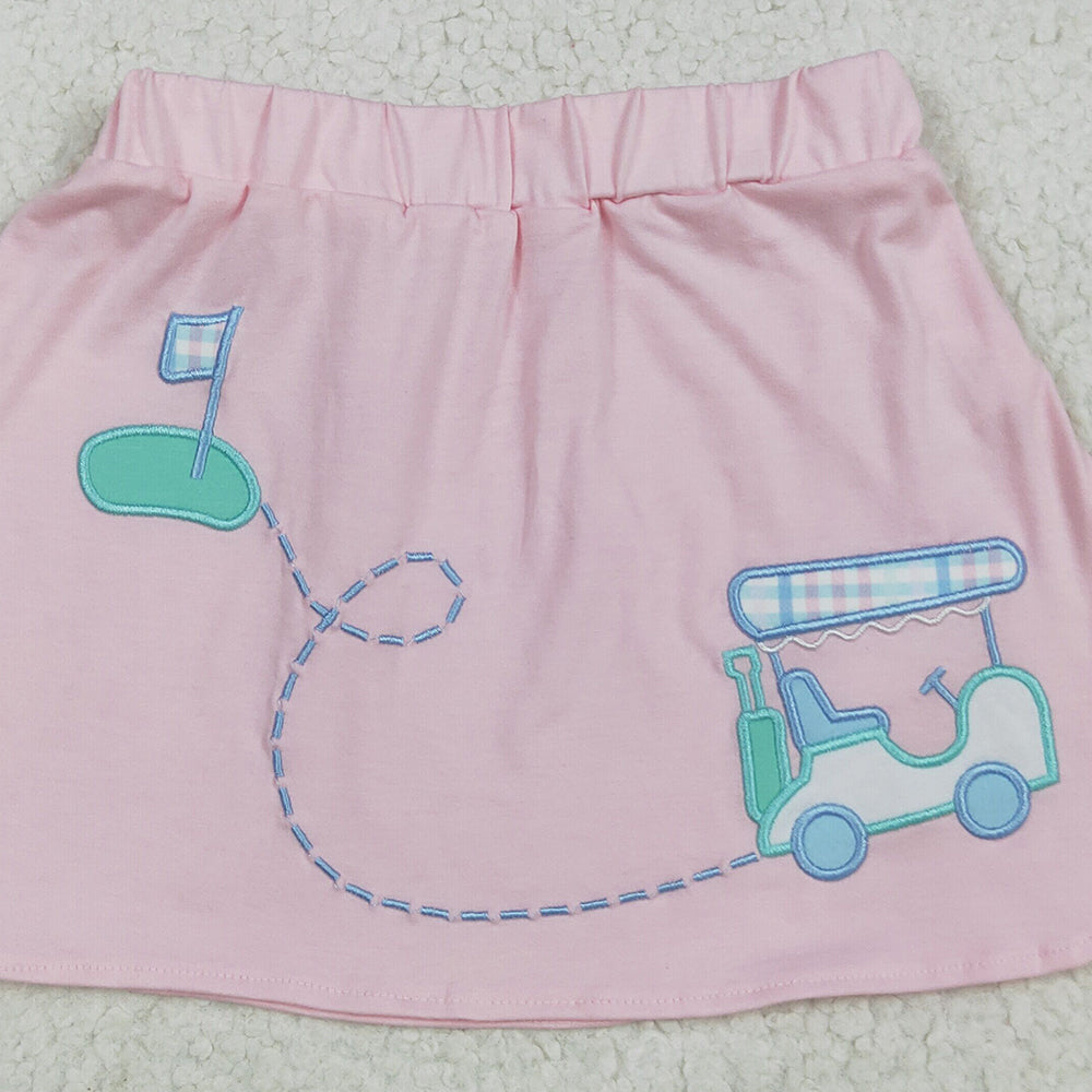 4.23 GLK0071 RTS NO MOQ Baby Girls Skirt  Pink golf kids girls summer skirt
