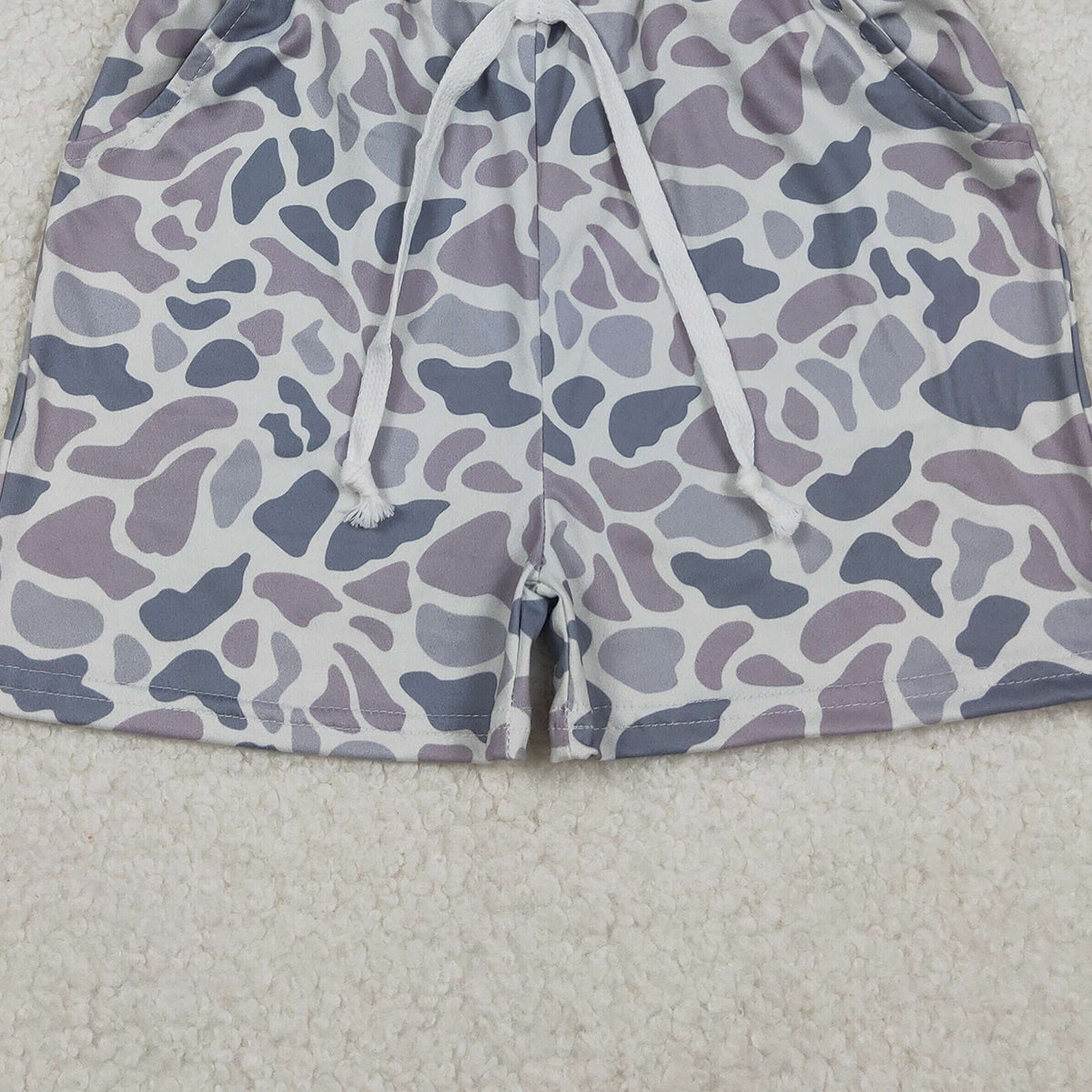 10.31 RTS NO MOQ （In stock）SS0140 Baby Boys Summer Shorts Baby Boys Grey Camo Southern Shorts Bottoms