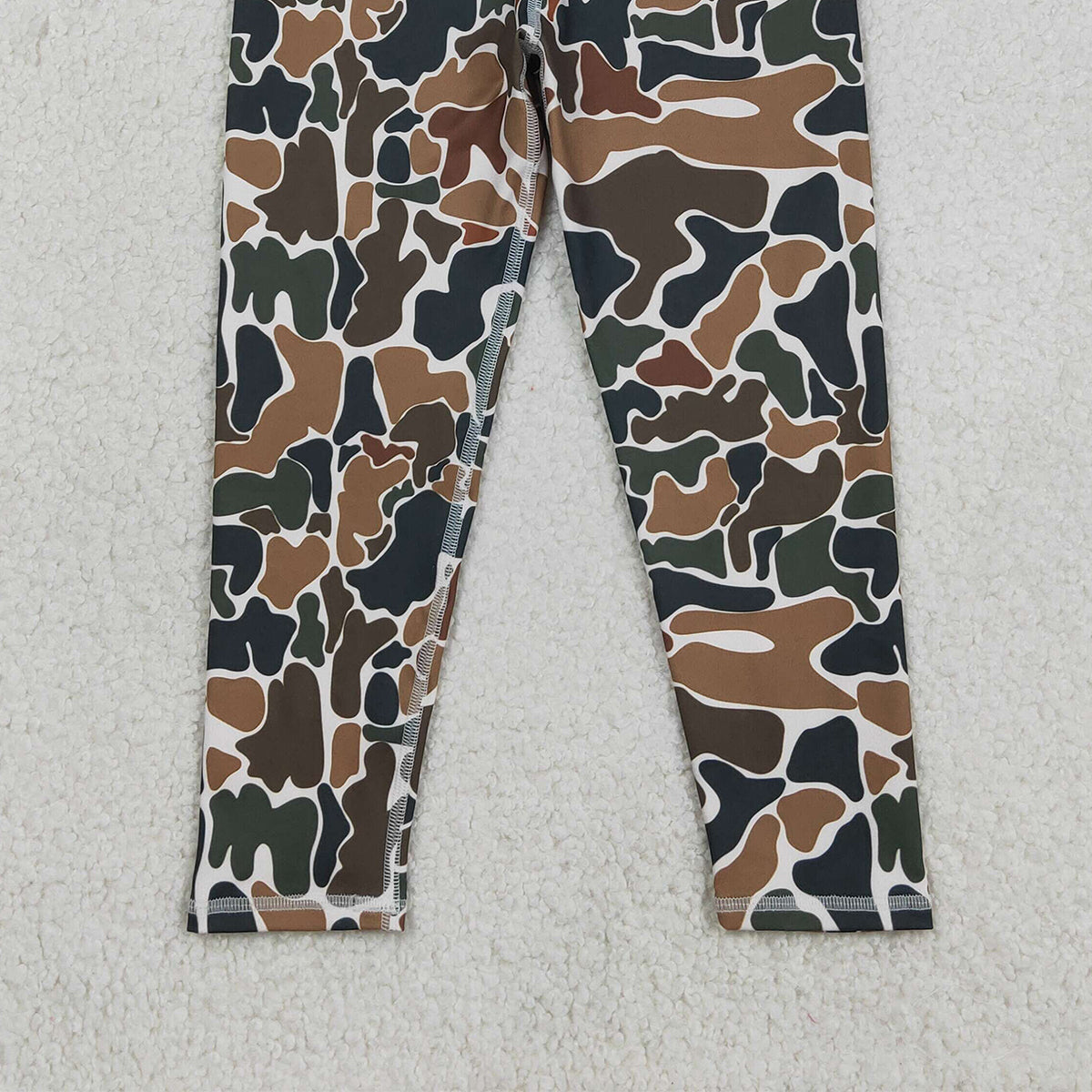 3.12 RTS NO MOQ （In stock）P0690 Kids Fashion Clothes Baby Girls Dark Brown Camo Yoga Active Legging Pants Bottom