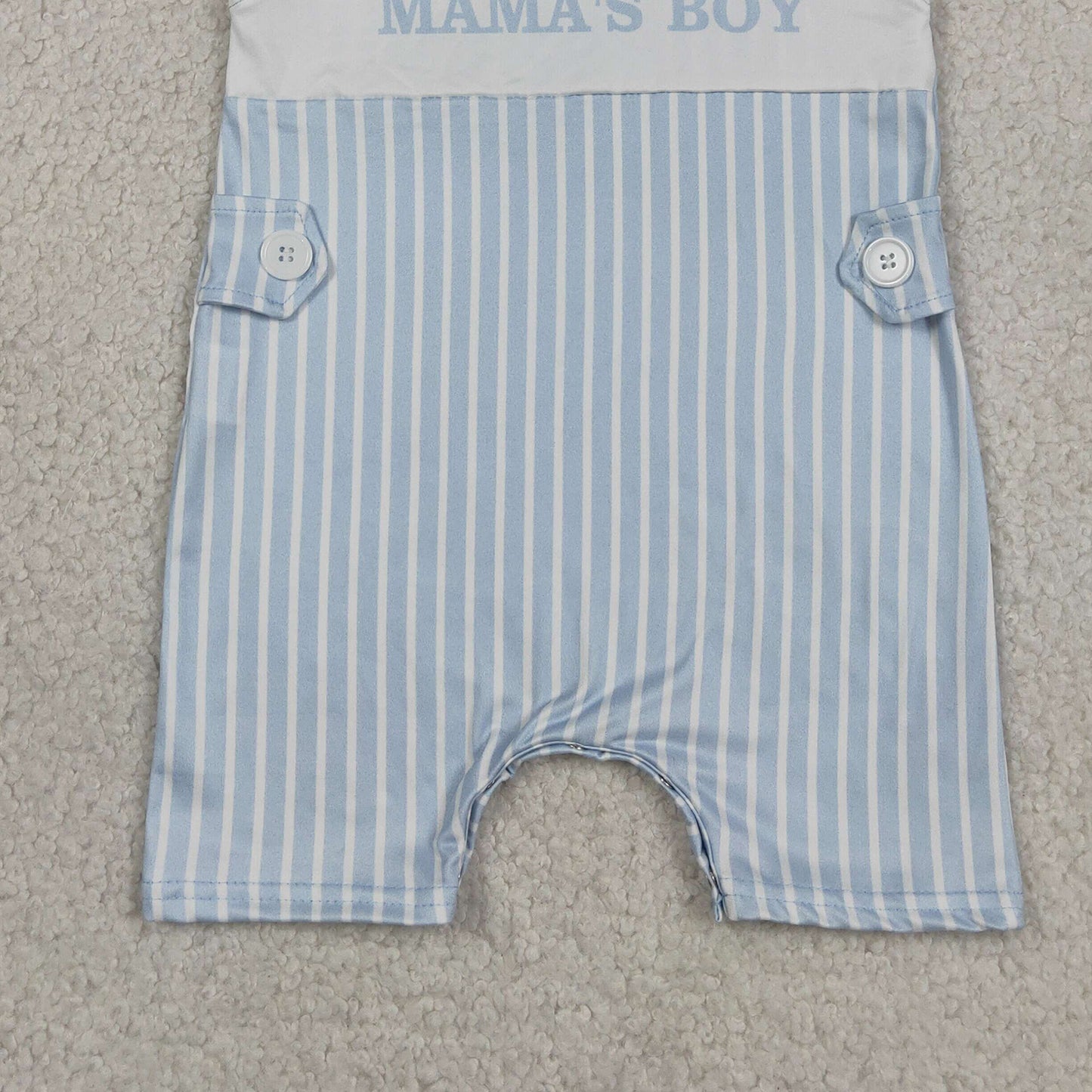 SR3972 RTS NO MOQ （In stock）Sleeveless stripe mama's boy baby summer romper