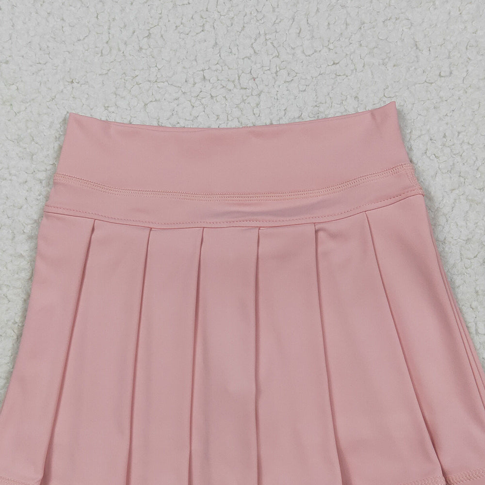 7.23  GLK0078RTS NO MOQ  Baby Girls Summer Yoga Skirt Baby Girls Pink Yoga Active Wear Skirt