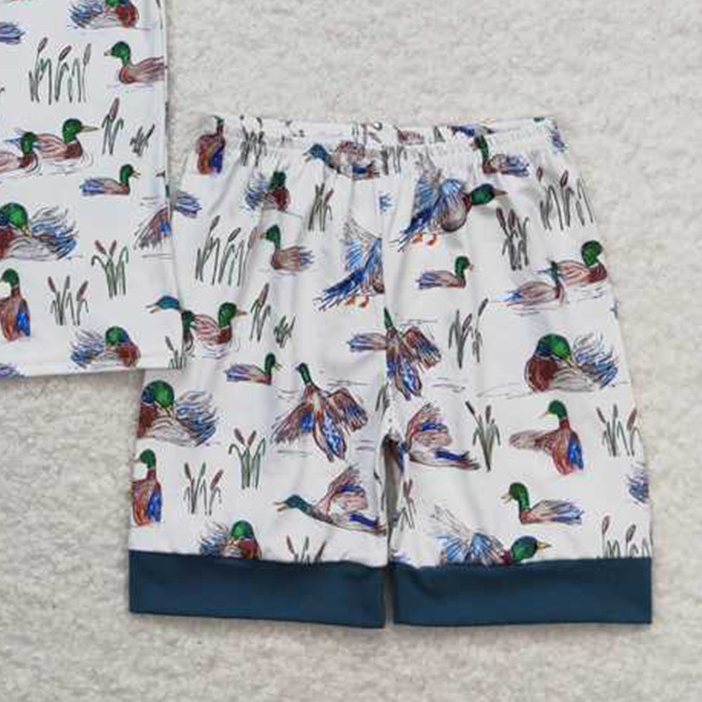 5.16  BSSO0524 RTS NO MOQ Short sleeves duck top shorts kids boys summer clothes
