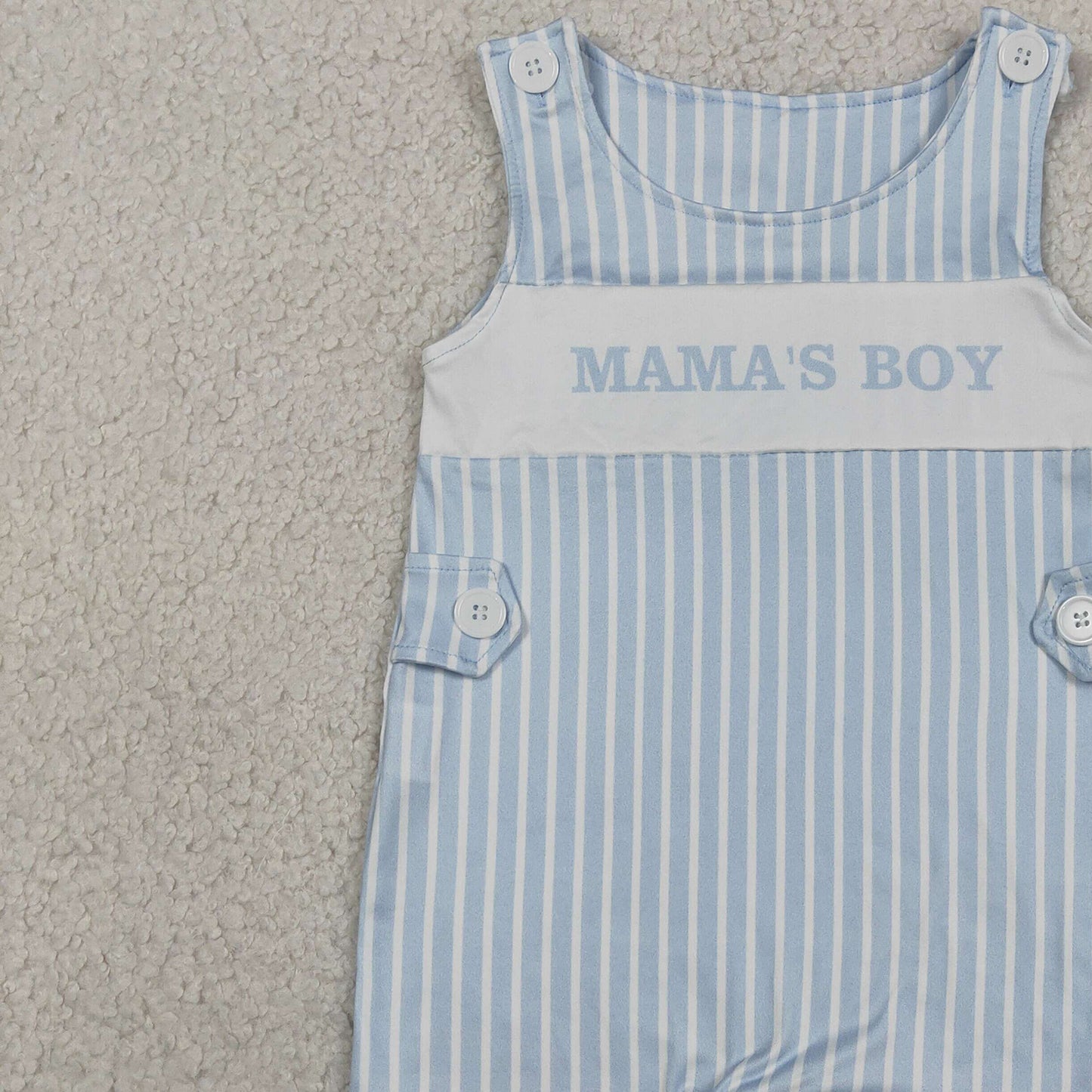 SR3972 RTS NO MOQ （In stock）Sleeveless stripe mama's boy baby summer romper