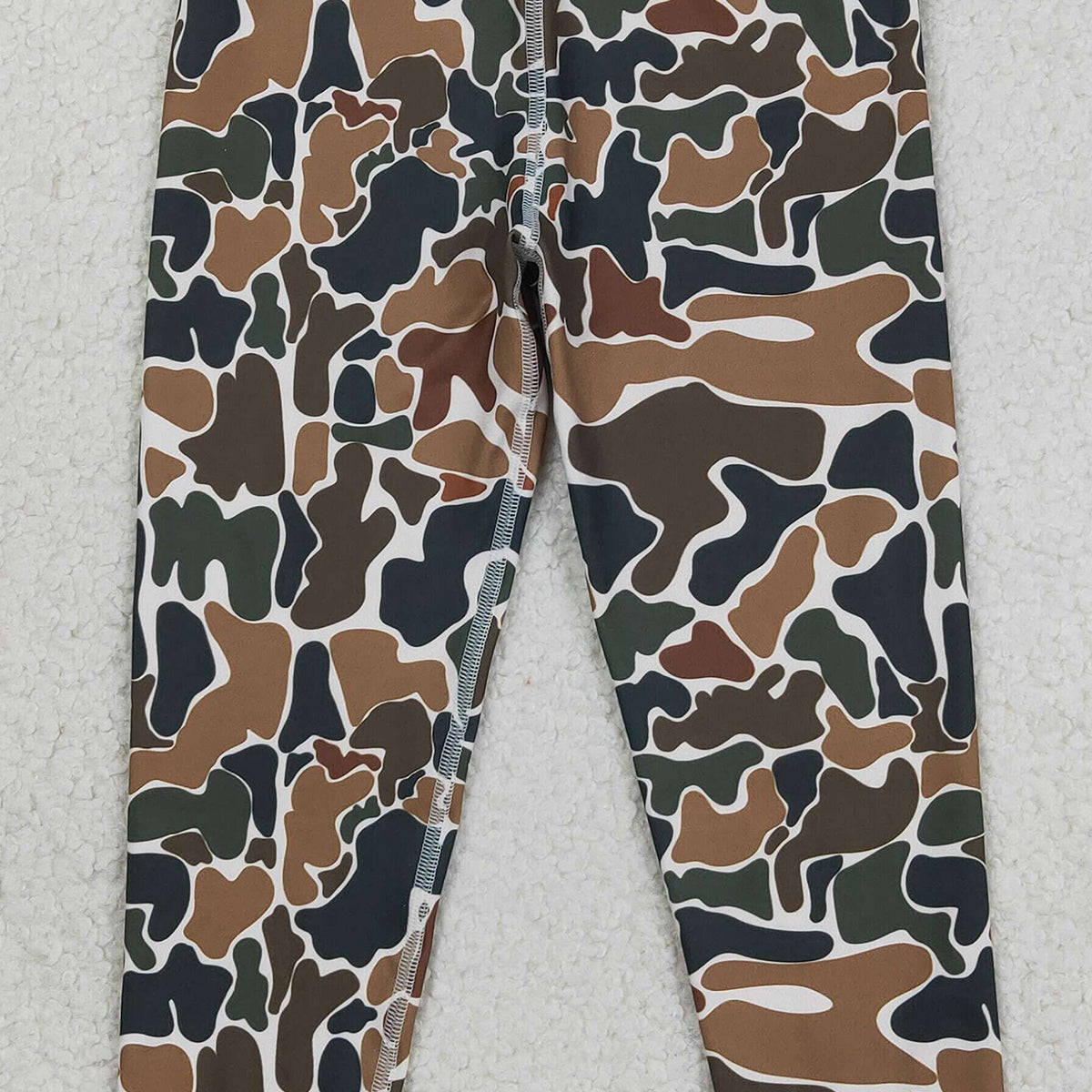 3.12 RTS NO MOQ （In stock）P0690 Kids Fashion Clothes Baby Girls Dark Brown Camo Yoga Active Legging Pants Bottom