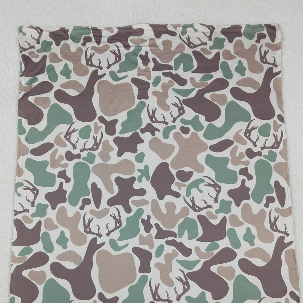 11.13 RTS NO MOQ （In stock）BL0226 Baby Kids Green Khaki Deer Camo Hunting Blankets