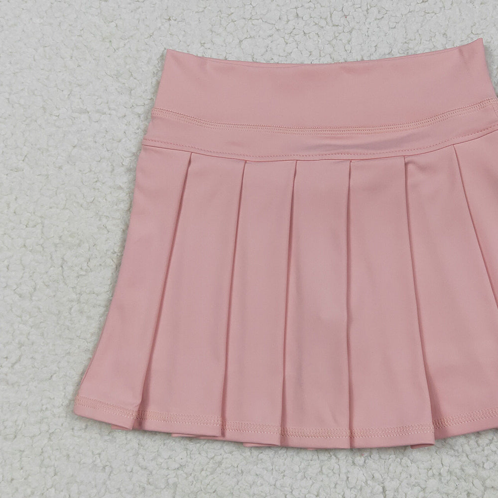 7.23  GLK0078RTS NO MOQ  Baby Girls Summer Yoga Skirt Baby Girls Pink Yoga Active Wear Skirt