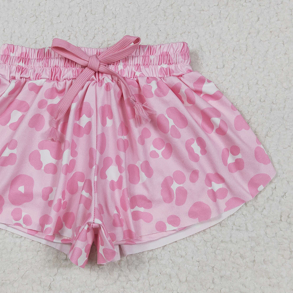 SS0587 RTS NO MOQ Baby Girls Summer Shorts Baby Girls Pink Leopard Summer Shorts Bottoms