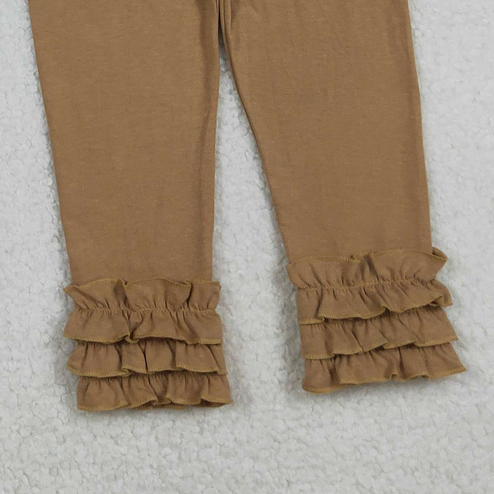 RTS NO MOQ （In stock）GLP2690 Baby Girls Winter Outfits Footballs Bows Zipper Pullovers Legging Pants Team Sets