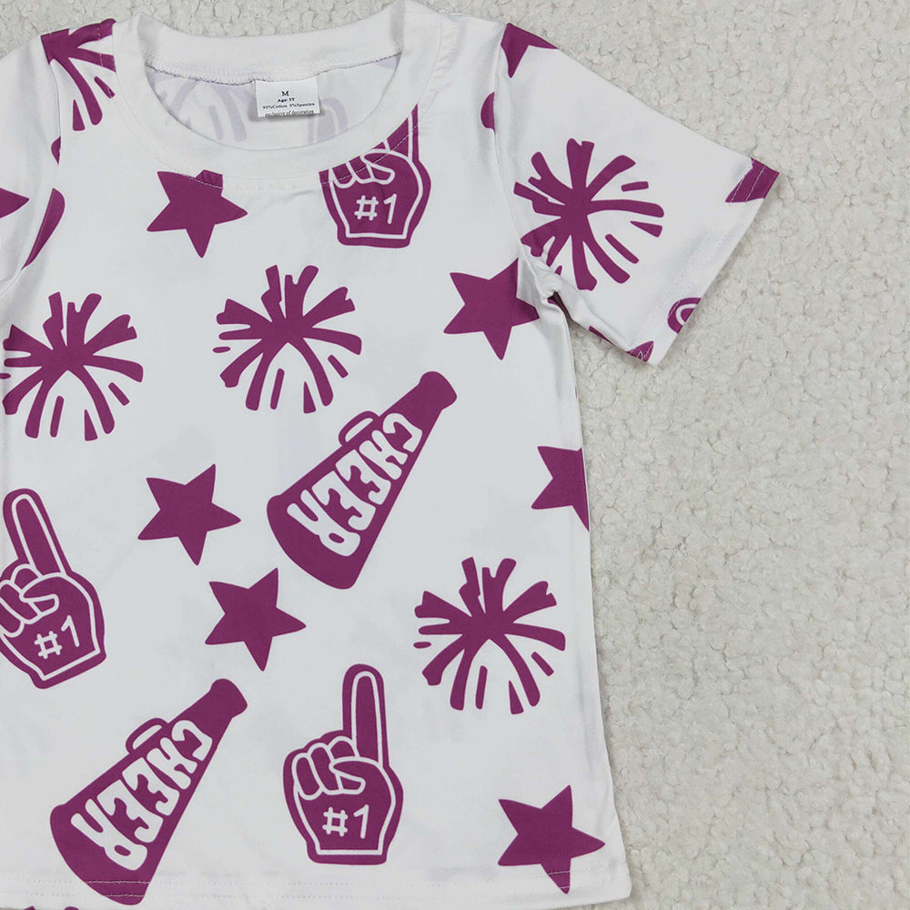 4.11 GT0993 RTS NO MOQ Baby Girls Summer Tops  girl clothes cheer girls summer top tshirt cheer summer tshirt