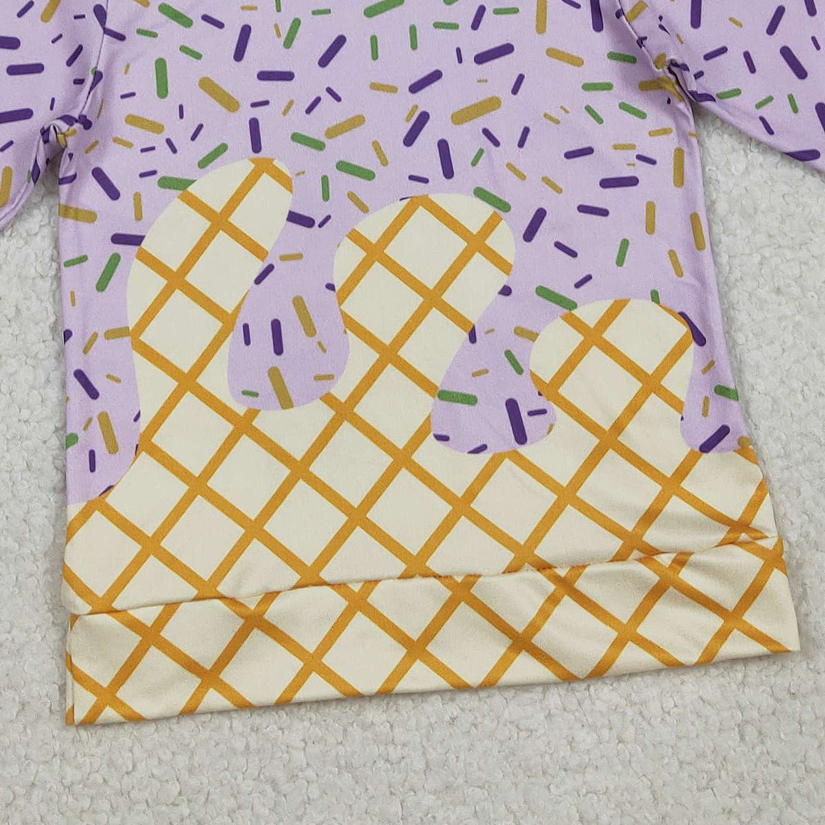 12.17 RTS NO MOQ （In stock）BT1373 Baby Boys Lavender Drip Sprinkles Team Hoodies Top