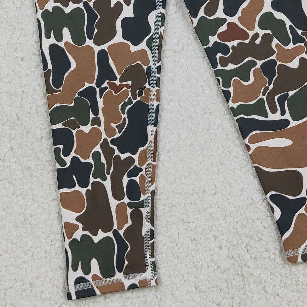 3.12 RTS NO MOQ （In stock）P0690 Kids Fashion Clothes Baby Girls Dark Brown Camo Yoga Active Legging Pants Bottom