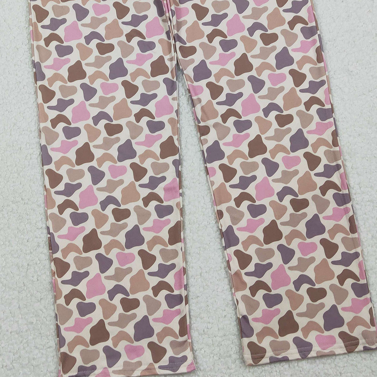1.12 RTS NO MOQ （In stock）P1001 Adult Women Southern Pink Camo Pockets Straight Pants Bottom