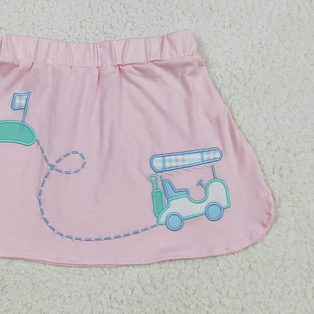 4.23 GLK0071 RTS NO MOQ Baby Girls Skirt  Pink golf kids girls summer skirt