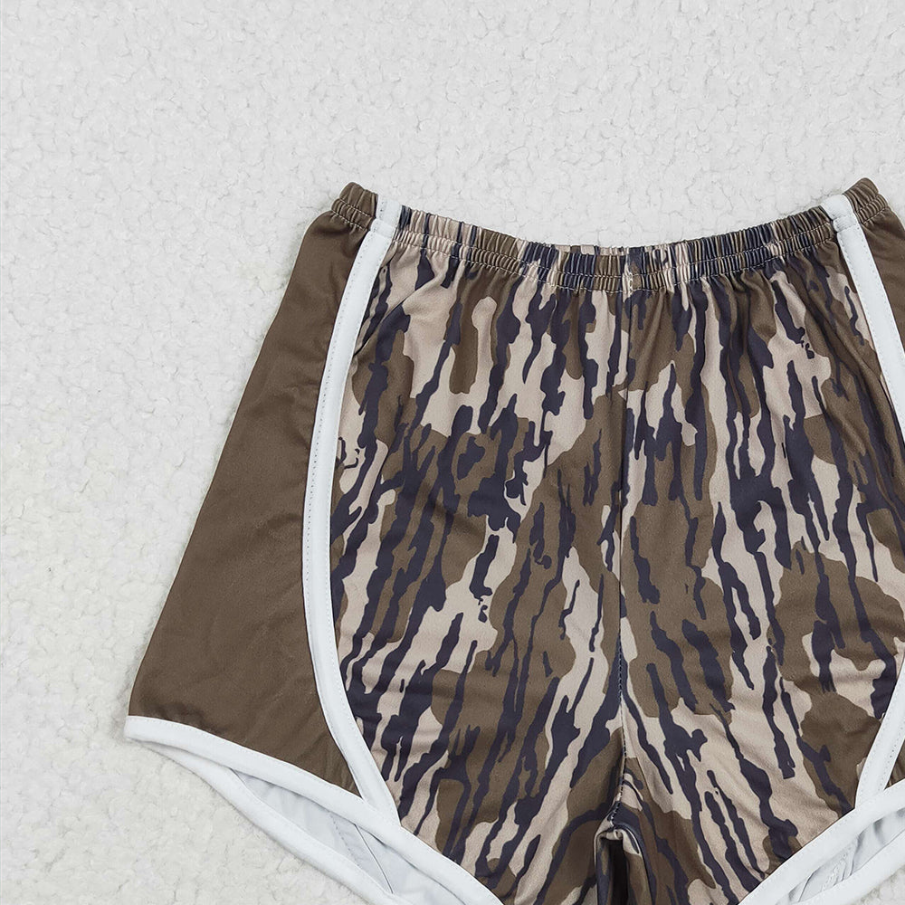 7.15 SS0528RTS NO MOQ Baby Girls Shorts Baby Girls Olive Bottomland Camo Shorts Bottoms