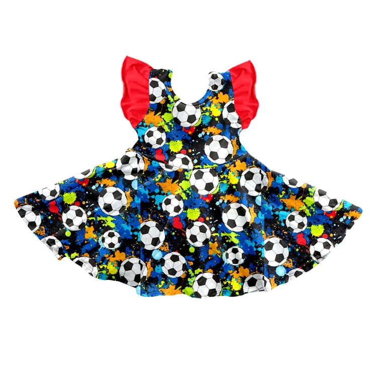 GSD0735	  Pre-order baby girl clothes flying sleeves summer dress