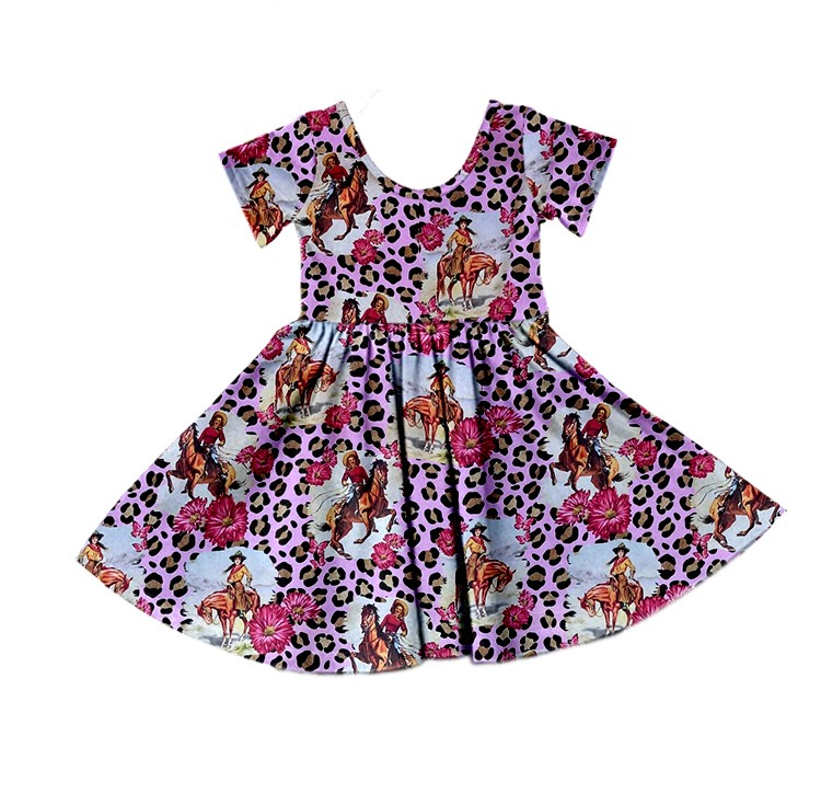 GSD0736 Pre-order baby girl clothes short sleeves summer dress