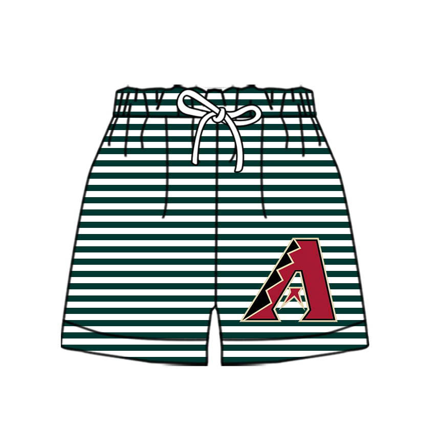 CUSTOM MOQ 5 Cute Comfortable Clothing For Kids Baby Kids Summer Black A Stripe Bottom Team Shorts
