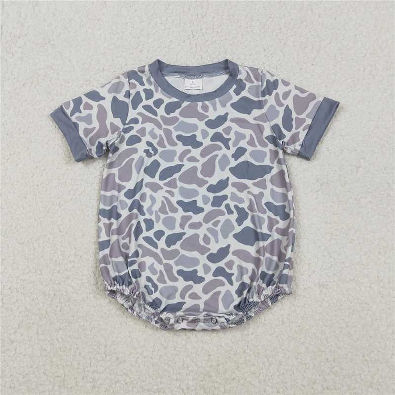 USA Warehouse (IN STOCK) SR3243 boy camo print baby short sleeve romper