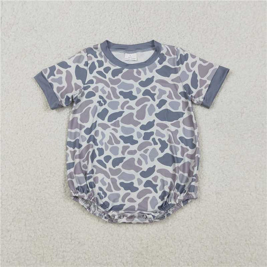 USA Warehouse (IN STOCK) SR3243 boy camo print baby short sleeve romper