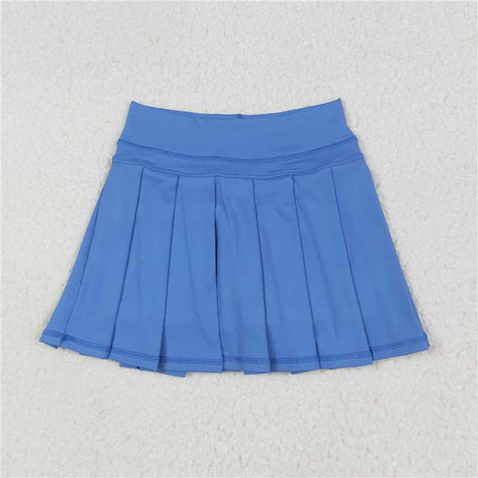 12.24 RTS NO MOQ （In stock）Matching GLK0084 Baby Girls Hot Blue Yoga Active Wear Skirts