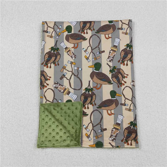 USA Warehouse (IN STOCK) BL0211 Camo duck call stripe hunting baby kids blankets