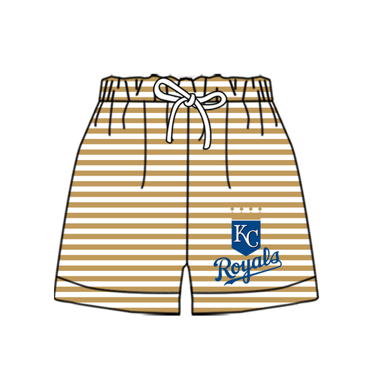 CUSTOM MOQ 5 Cute Comfortable Clothing For Kids Baby Kids Summer Khaki Stripe Bottom Team Shorts