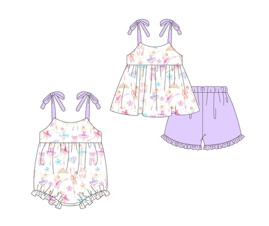 Kids Girls Dance Outfits Straps Tunic Ruffle Shorts Set Cute Dancewear for Little Girls