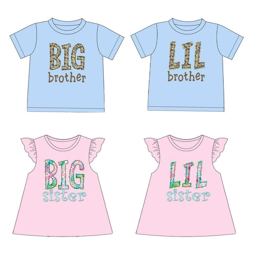 Kids Boys Camo Short Sleeve Shirt LIL Brother Printed Casual Top for Children