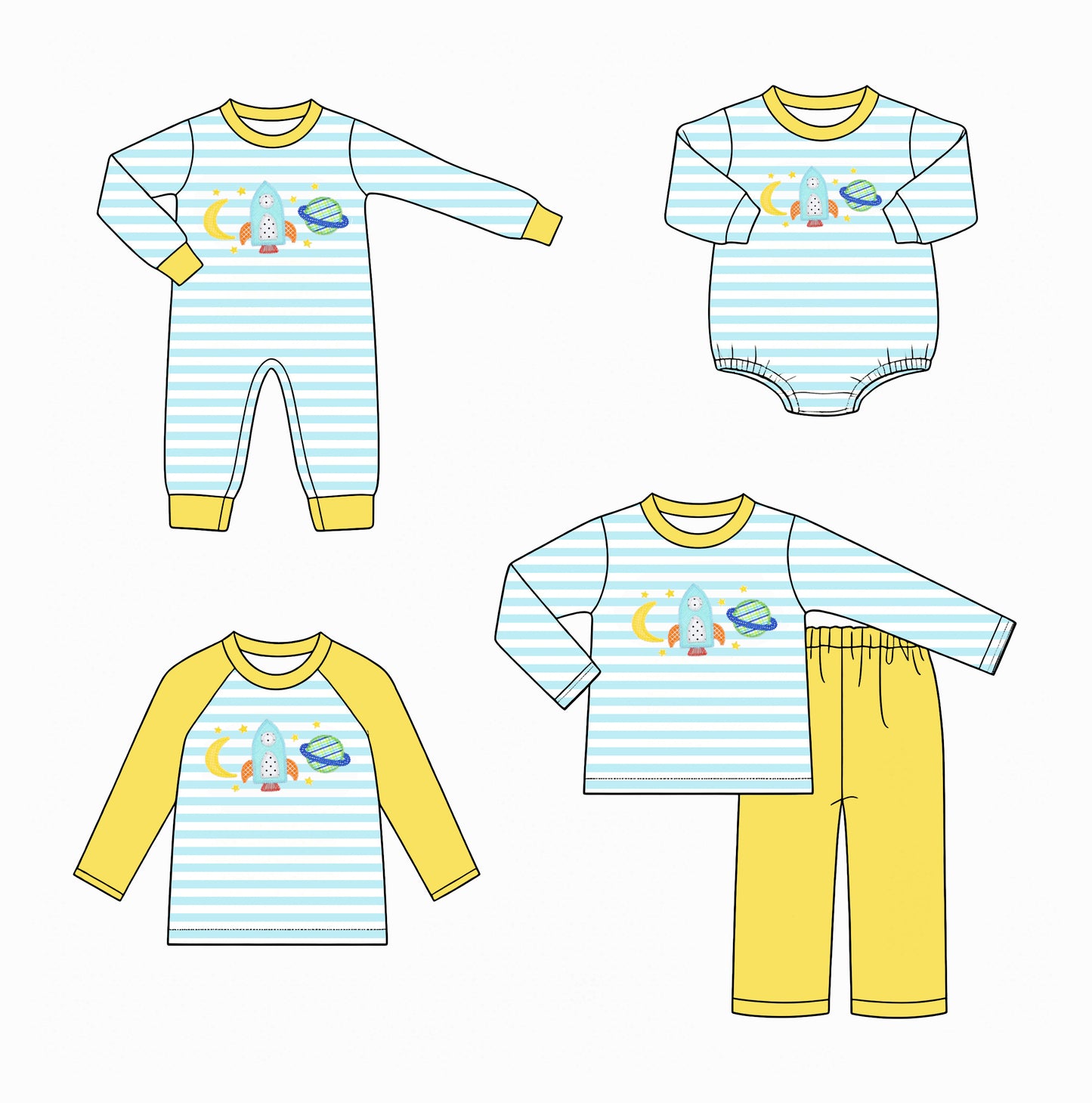 4.28 Pre order No Moq Casual Blue Striped Long Sleeve Top Pants And Matching Romper
