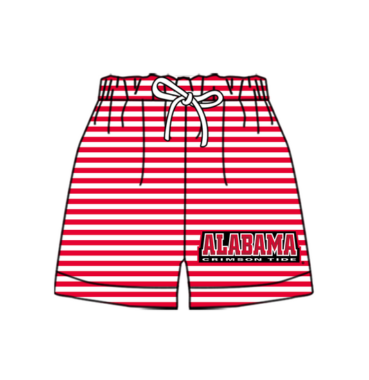 CUSTOM MOQ 5 Cute Comfortable Clothing For Kids Baby Kids Summer Red Stripe Bottom Team Shorts