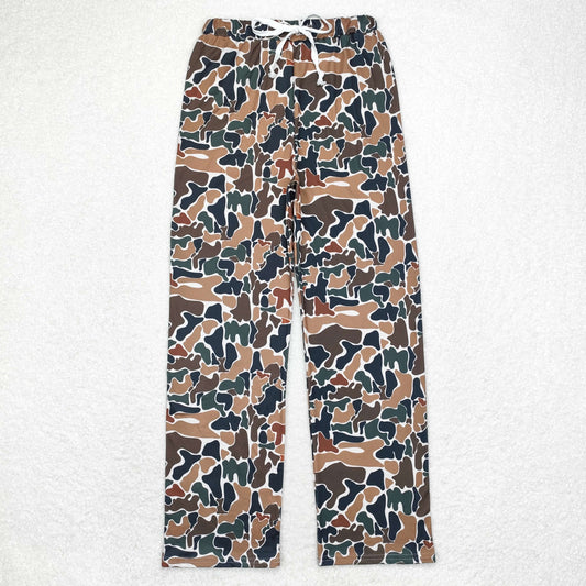 RTS No moq  P0586  Adult Men Brown Green Camouflage Beige Trousers