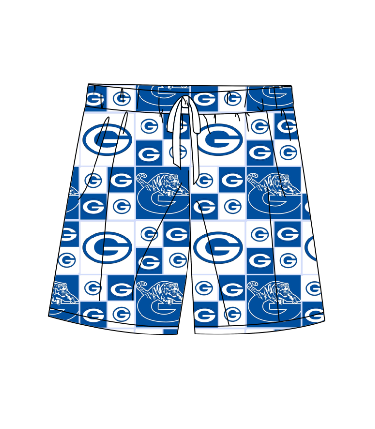 3.11 CUSTOM MOQ 5 Baby Kids Cute Fashion Blue White Tiger Summer Bottom Team Shorts