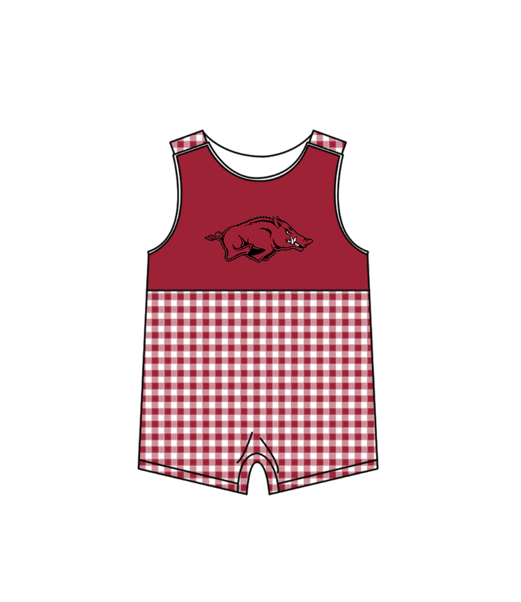 CUSTOM MOQ 5 Sibling Boys Baby Girls Dark Red Top Shorts Clothes Set Knee Length Dress Rompers