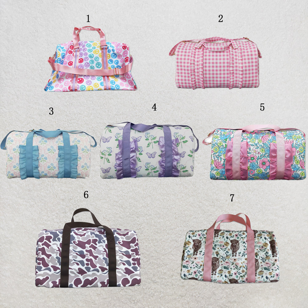 USA Warehouse (IN STOCK) Sibling Ruffle Floral Print Gym Duffle Bags
