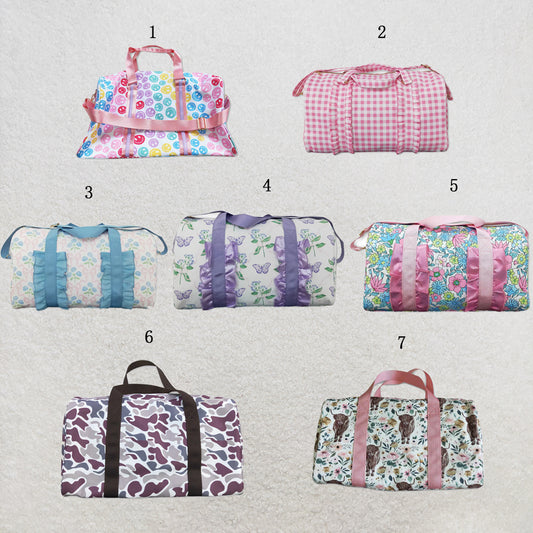 USA Warehouse (IN STOCK) Sibling Ruffle Floral Print Gym Duffle Bags