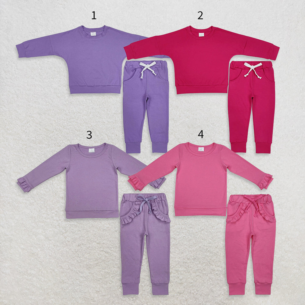 10.20 RTS RTS Sibling Baby Kids Long Sleeve Cotton Shirts Pants Sports Clothes Sets