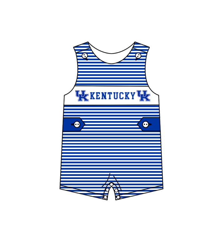 CUSTOM MOQ 5 Sibling Baby Kids Blue Stripe Top Ruffles Shorts Clothes Set Knee Length Dress Rompers