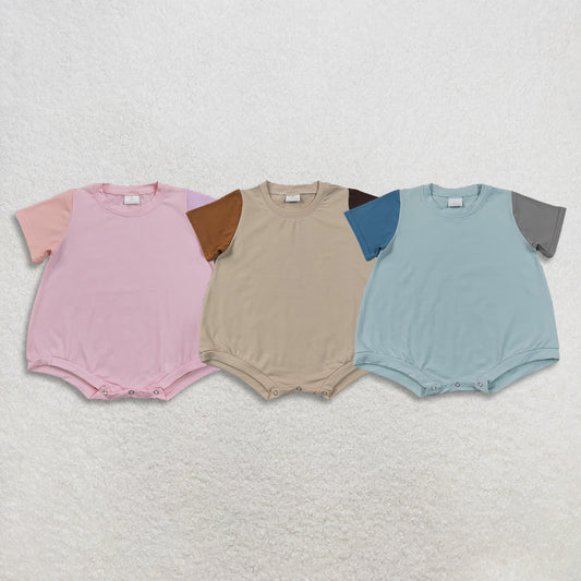 RTS Sibling short sleeves cotton baby girls and boys summer romper