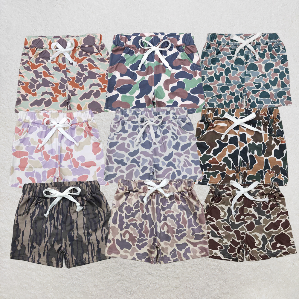 6.07   Camouflage Baby Kids Hunting Shorts with Pockets Boys Girls Camo Utility Clothing for Little Shooters