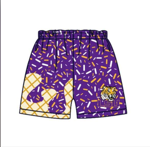 CUSTOM MOQ 5 Sibling Boys Baby Girls Summer Ice Cream Shorts Team