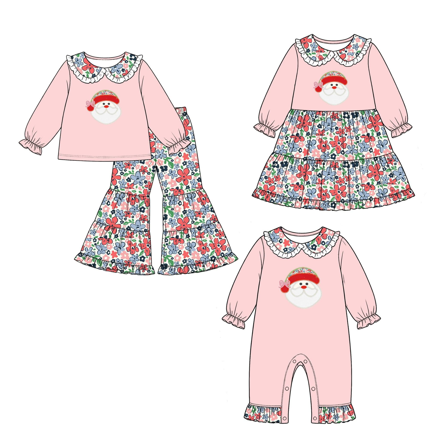 (Preorder new) No moq GLP3709 Baby Girls Burnt Orange Solid Long Sleeve Top With Ruffle Hem And Ruffle Cuff Drawstring Pant Set